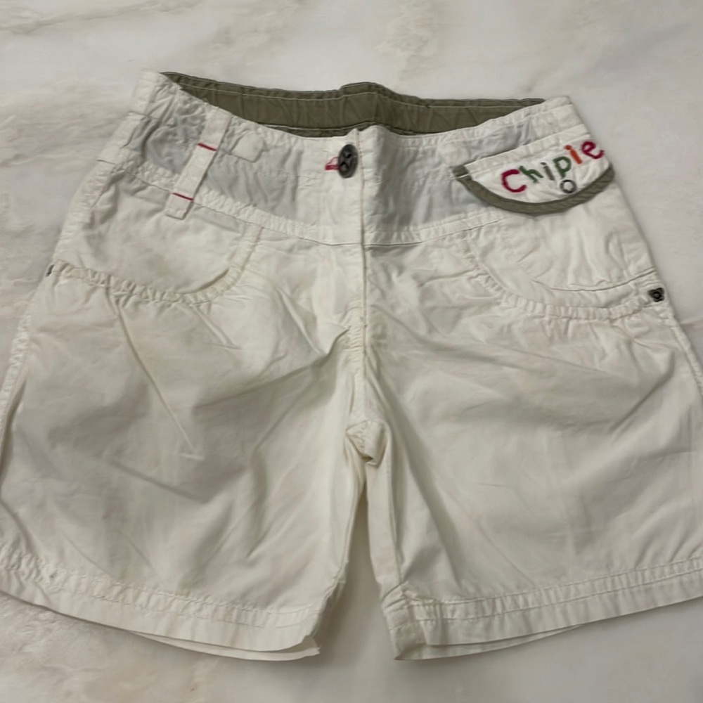 Chipie Girls White Cotton Shorts Size 6
